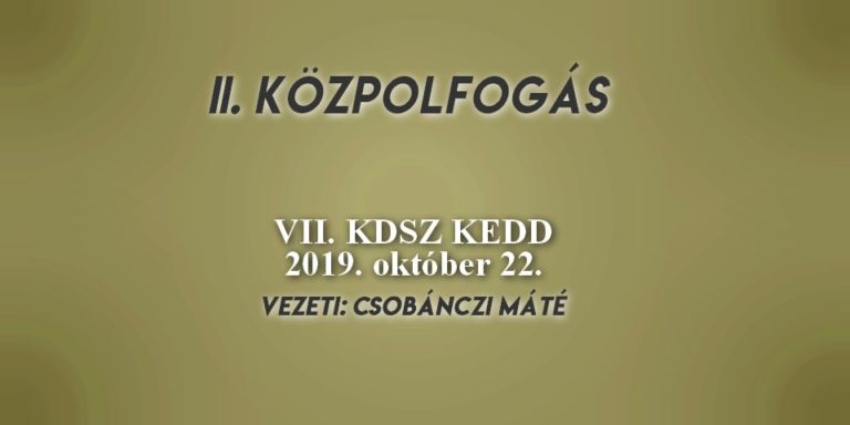 Közpolfogás 2019.10.22.