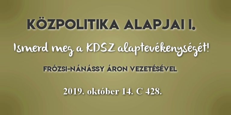 Közpolitika alapjai I. 2019.10.14.