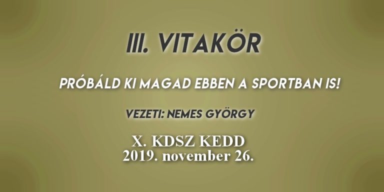 Vitakör III. 2019.11.26.
