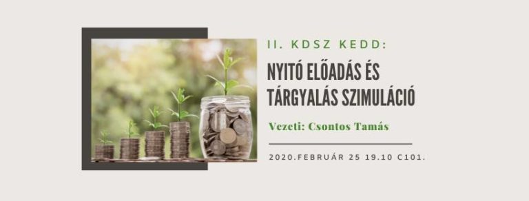 Tárgyalás szimuláció és bevezető előadás 2020.02.25.