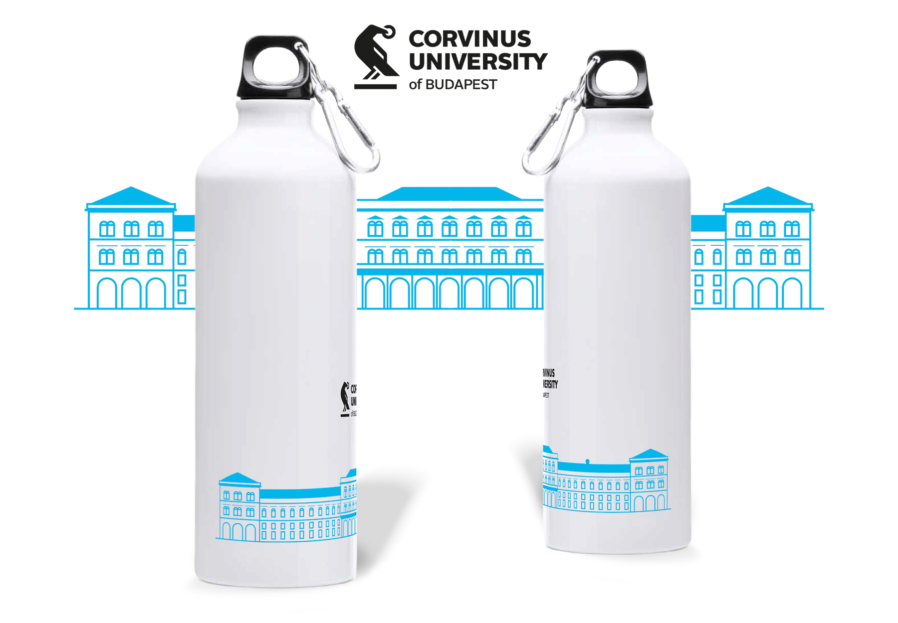 Fém kulacs karabinerrel