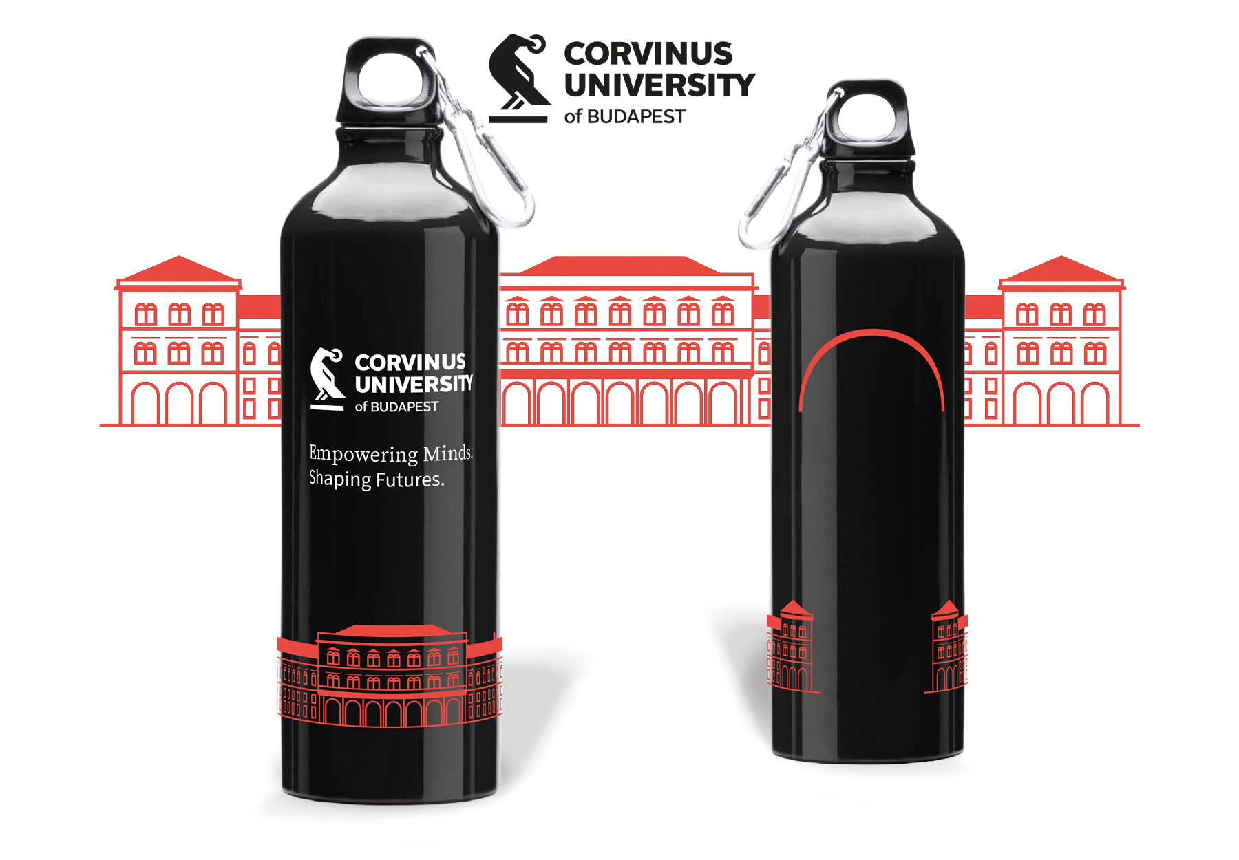 Fém kulacs karabinerrel